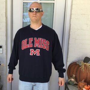 Soffe Red and Blue Ole Miss Sweatshirt L